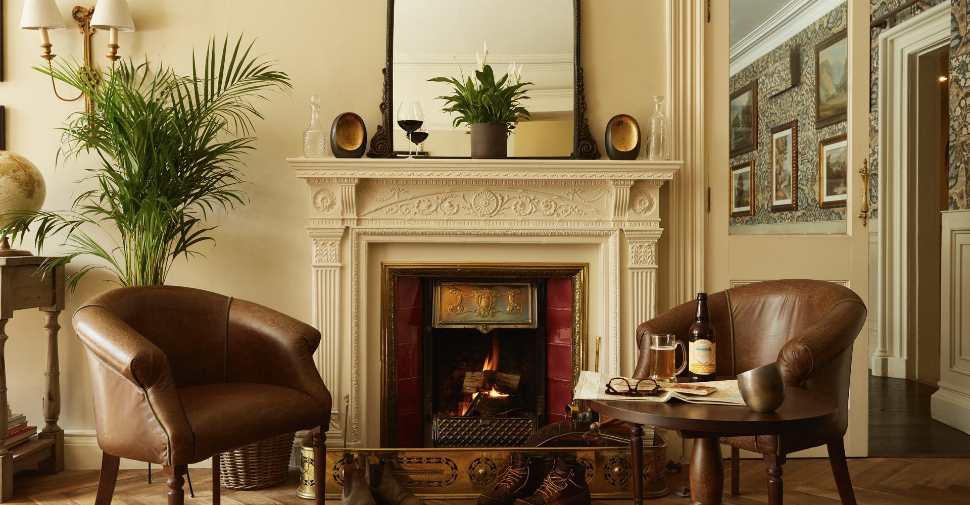 Rothay Manor lounge open fireplace