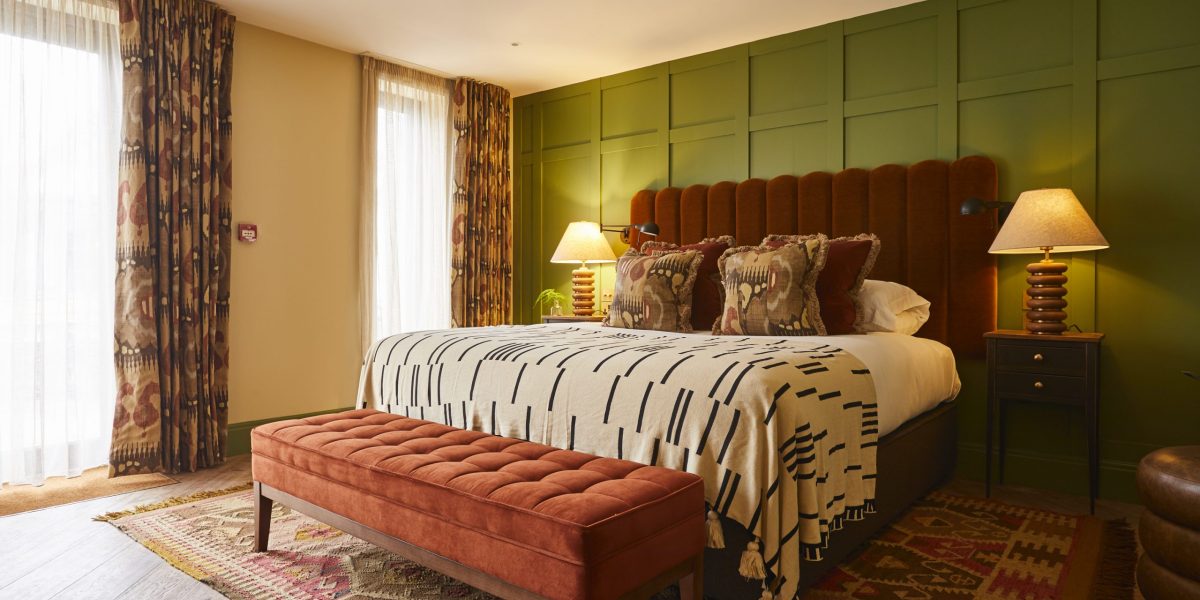 Estwaite room with double bed and large flatscreen TV